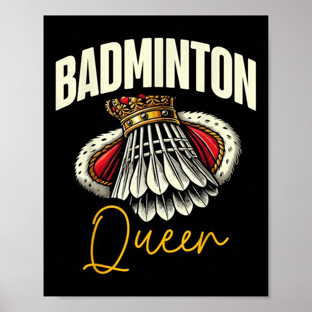 Affiche Funny Badminton Player Love Shuttle Design  (Devant)