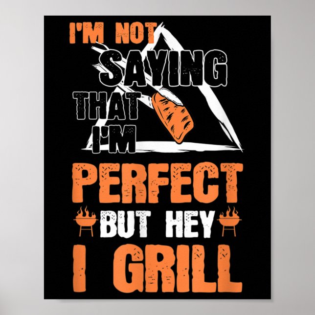 Affiche Funny Barbecue Pun Barbecue Grillades Accessoires  (Devant)
