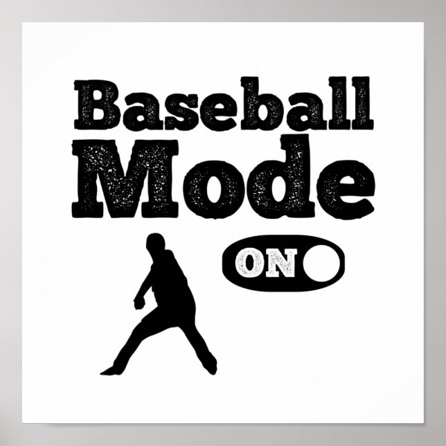 Affiche Funny Baseball mode sur citation disant (Devant)