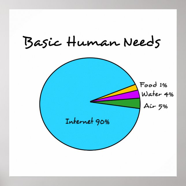 Affiche Funny Basic Human Needs for computer (Devant)