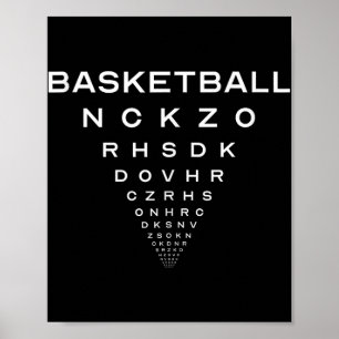 Affiche Funny Basketball Opticiens Planche de plaisanterie