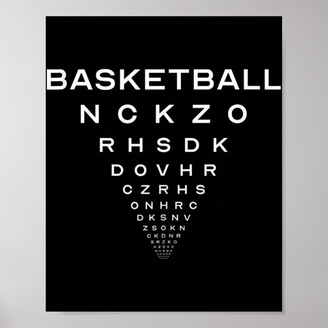 Affiche Funny Basketball Opticiens Planche de plaisanterie (Devant)