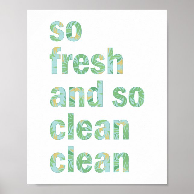 Affiche Funny Bathroom Wall Art Imprimer si frais et propr (Devant)