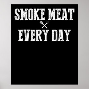 Affiche Funny Bbq Smoker Accessoire Pitmaster Papa Grillin