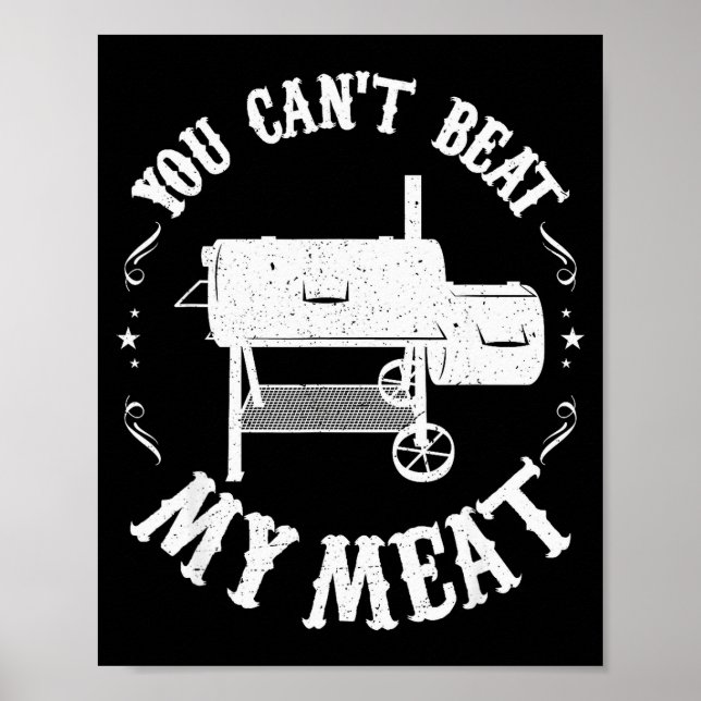 Affiche Funny Bbq T Reverse Flow Smoker Accessory Dad Gril (Devant)