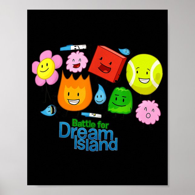 Affiche Funny Bfdi-battle For Dream-island Kids Graphic Bo (Devant)