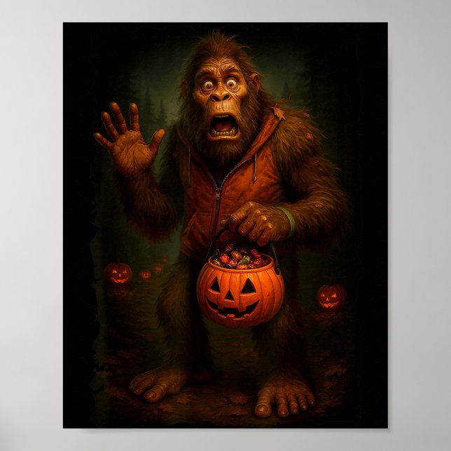 Affiche Funny Bigfoot Halloween  (Devant)