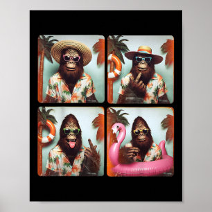 Affiche Funny Bigfoot vacances été Photobooth Funny Sas