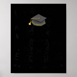 Affiche Funny Black Cat Graduation Animal I Graduated Cl 2