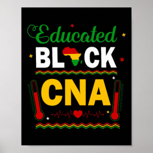 Affiche Funny Black History Mois instruit Noir Cna Nurse