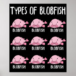 Affiche Funny Blobfish Gift Girls Boys Underwater Blobfish