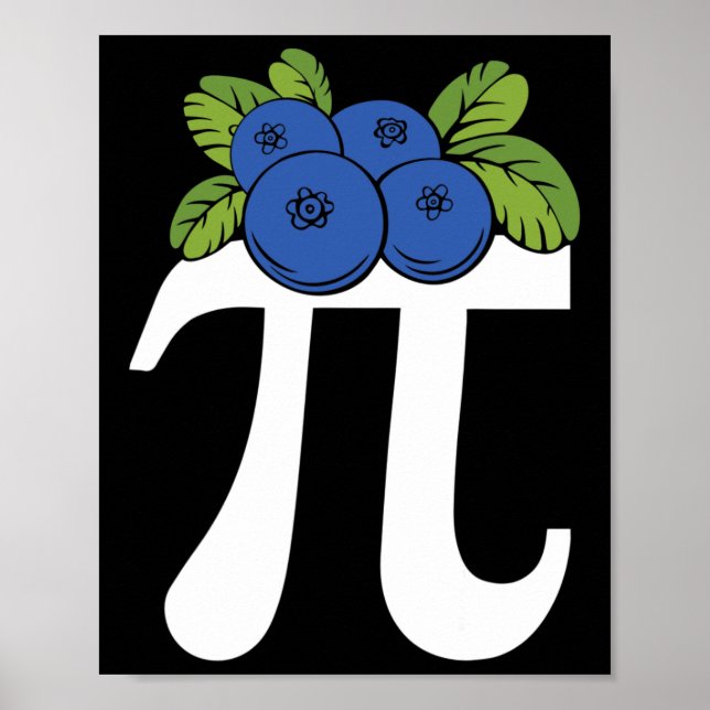 Affiche Funny Blueberry Pi Day (Devant)