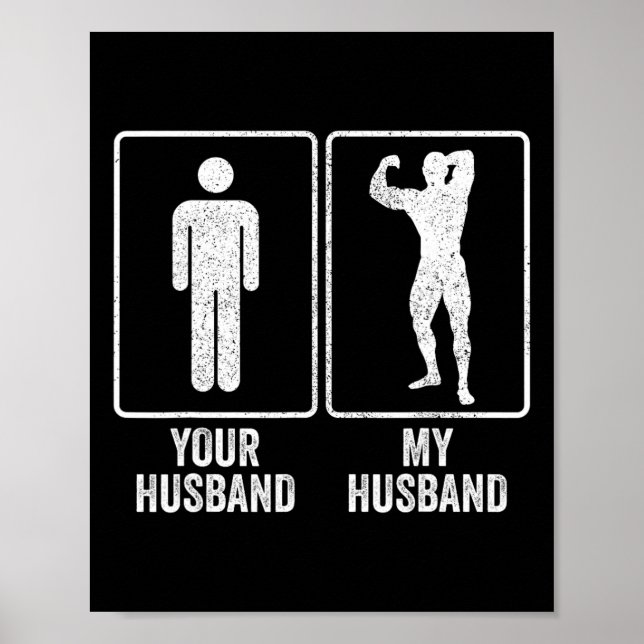 Affiche Funny Bodybuilder Bodybuilding Mari Relation (Devant)