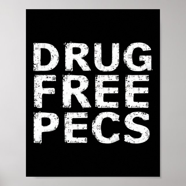 Affiche Funny Bodybuilding Natty Drug Free Pecs (Devant)