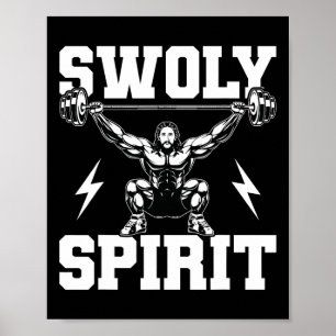 Affiche Funny Bodybuilding Swolly Spirit Christian Faith D