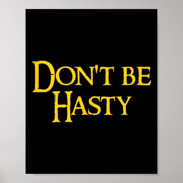 Affiche Funny Book - Don't Be Hasty  (Devant)