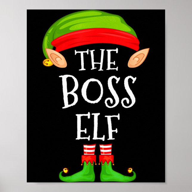 Affiche Funny Boss Elf Family Christmas Boss Elf Sweater M (Devant)