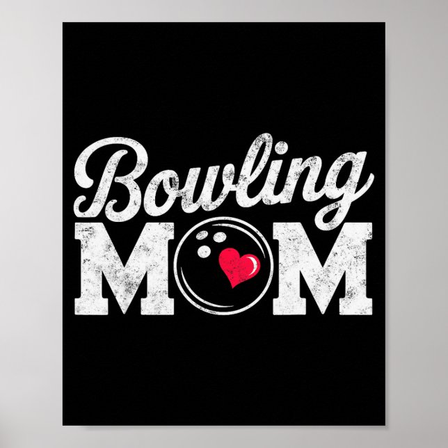 Affiche Funny Bowling Player Mom Bowl Mother Bowler #bowli (Devant)