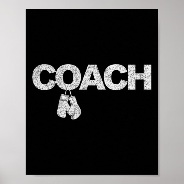 Affiche Funny Boxing Coach Boxer Trainer Retro 1 (Devant)