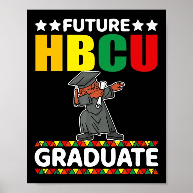 Affiche Funny Boy College Graduation Kid Future Hbcu Gradu (Devant)