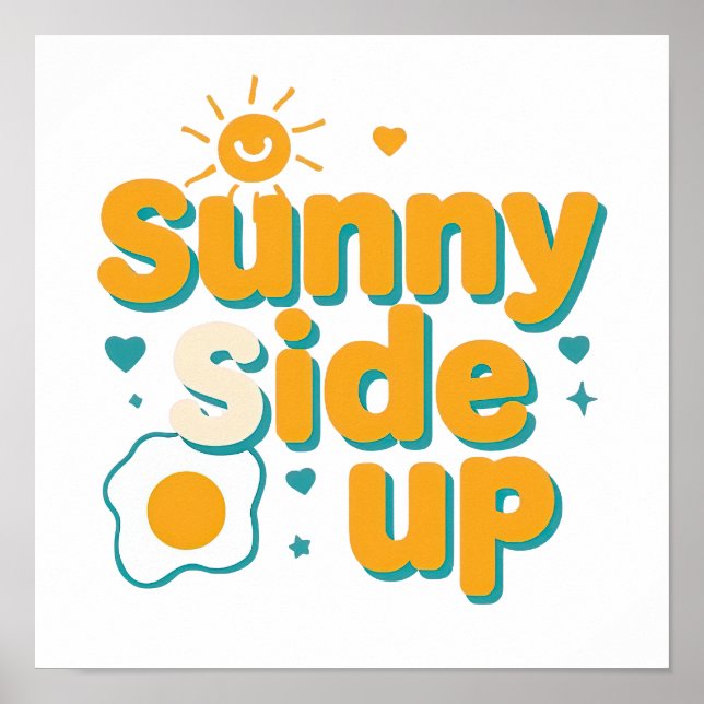 Affiche Funny Breakfast Foodie Quote (Devant)