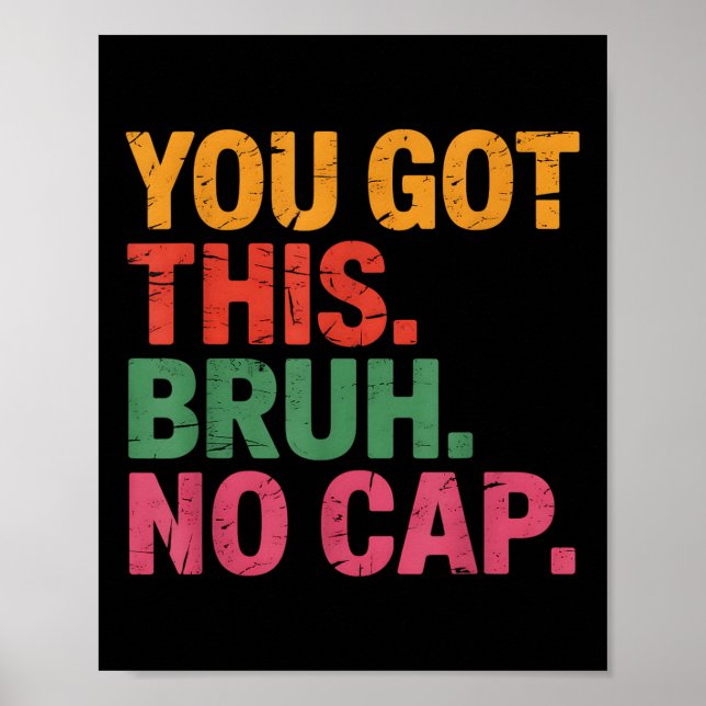 Affiche Funny Bruh Test Day Enseignant Vous Avez Ce Bruh N (Devant)