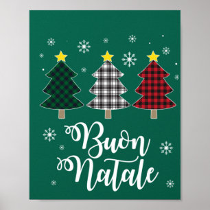 Affiche Funny Buon Natale Italie Noël Vacances Italien Chr