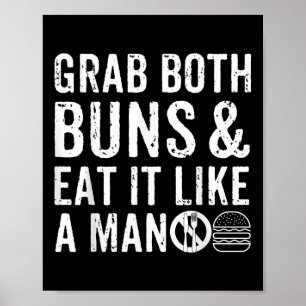 Affiche Funny Burger Bbq Homme Cadeau Burger Lover Real Am