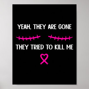Affiche Funny Cancer du sein Survivant Mastectomie Ils von