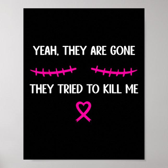 Affiche Funny Cancer du sein Survivant Mastectomie Ils von (Devant)