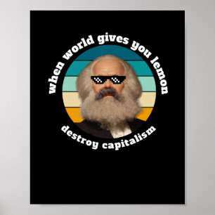 Affiche Funny Capitalisme Karl Marx Sticker