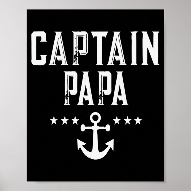 Affiche Funny Captain Papa Anchor Design  (Devant)