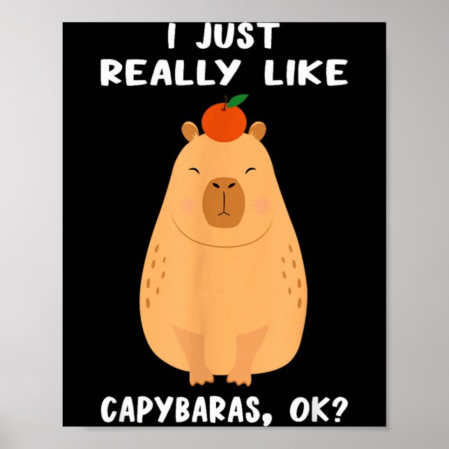 Affiche Funny Capybara Art For Men Women Kids Rodent Capyb (Devant)