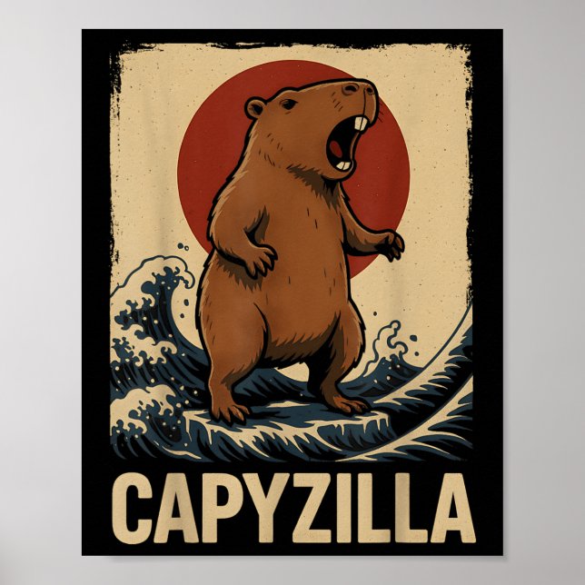 Affiche Funny Capybara Garçons Filles Enfants Hommes Capyz (Devant)