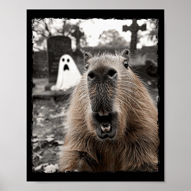 Affiche Funny Capybara Halloween Costume  (Devant)
