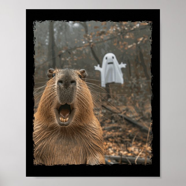 Affiche Funny Capyra Halloween (Devant)