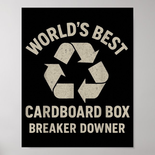Affiche Funny Cardboard Box Breaker Downer Sarcastic Retro (Devant)