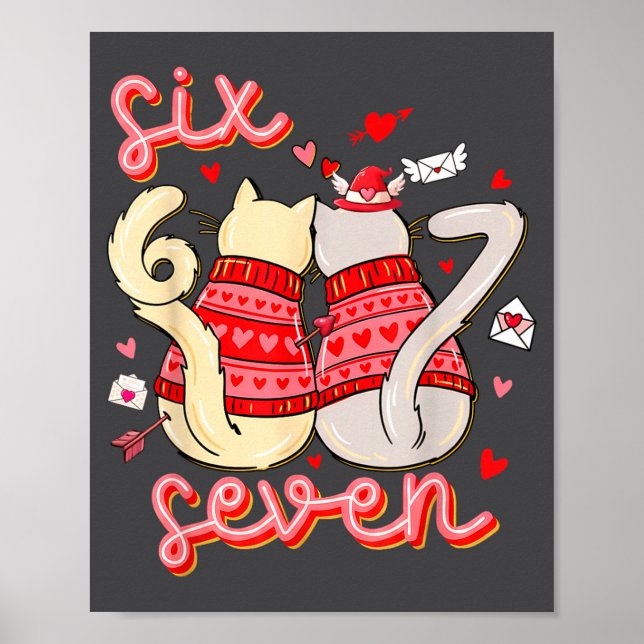 Affiche Funny Cat 67 Meme Six Seven Gen Alpha Slang Kids V (Devant)