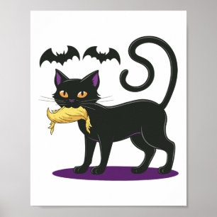 Affiche Funny Cat Halloween élection de vote 2024 États-Un