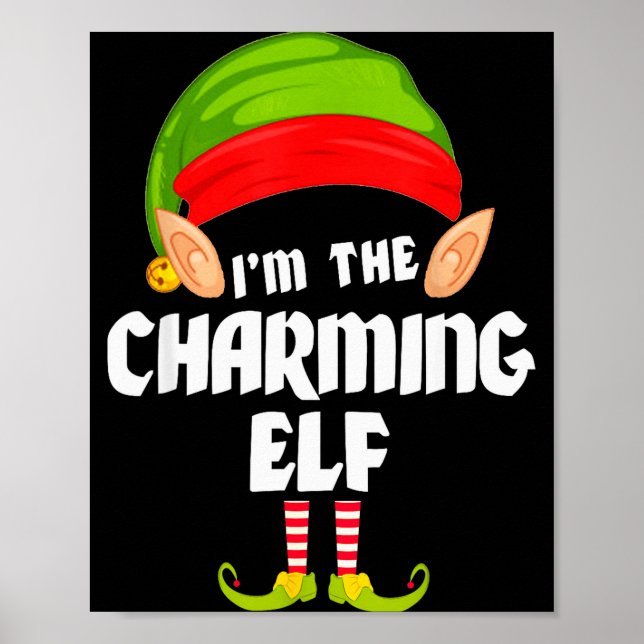 Affiche Funny Charming Elf Matching Family Group Pj Christ (Devant)