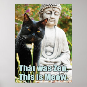 Affiche Funny Chat - C'était zen, c'est miow