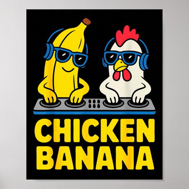 Affiche Funny Chicken Banana  (Devant)