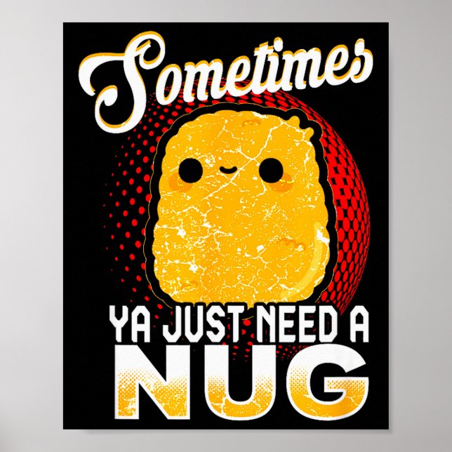 Affiche Funny Chicken Nugget Fast Food Costume  (Devant)