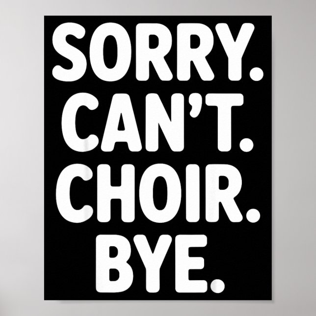 Affiche Funny Choir Art For Men Women Choir Director Sing  (Devant)