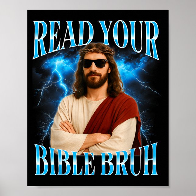 Affiche Funny Christian Read Your Bible Bruh  (Devant)