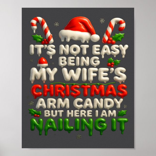 Affiche Funny Christmas Arm Candy Husband Holiday Couple H (Devant)