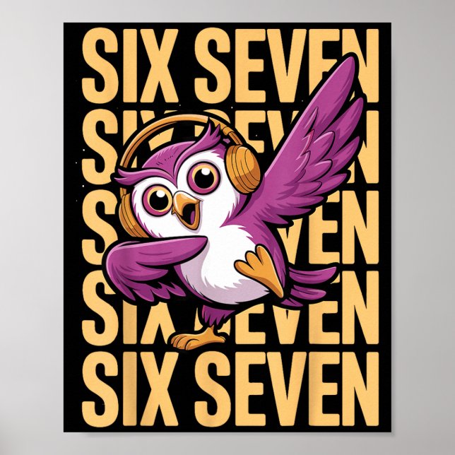 Affiche Funny Christmas Cool Owl Dabbing Xmas Dab Six Seve (Devant)