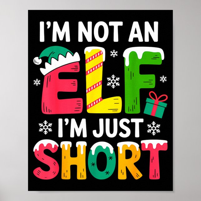 Affiche Funny Christmas Family Pajamas I'm Not An Elf I'm  (Devant)