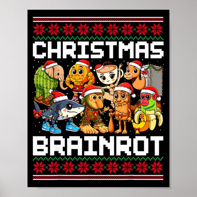 Affiche Funny Christmas Italian Brain Rot For Men Women Bo (Devant)