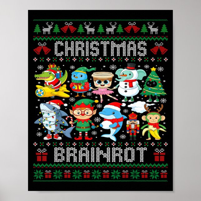 Affiche Funny Christmas Italian Brain Rot Italian Brainrot (Devant)